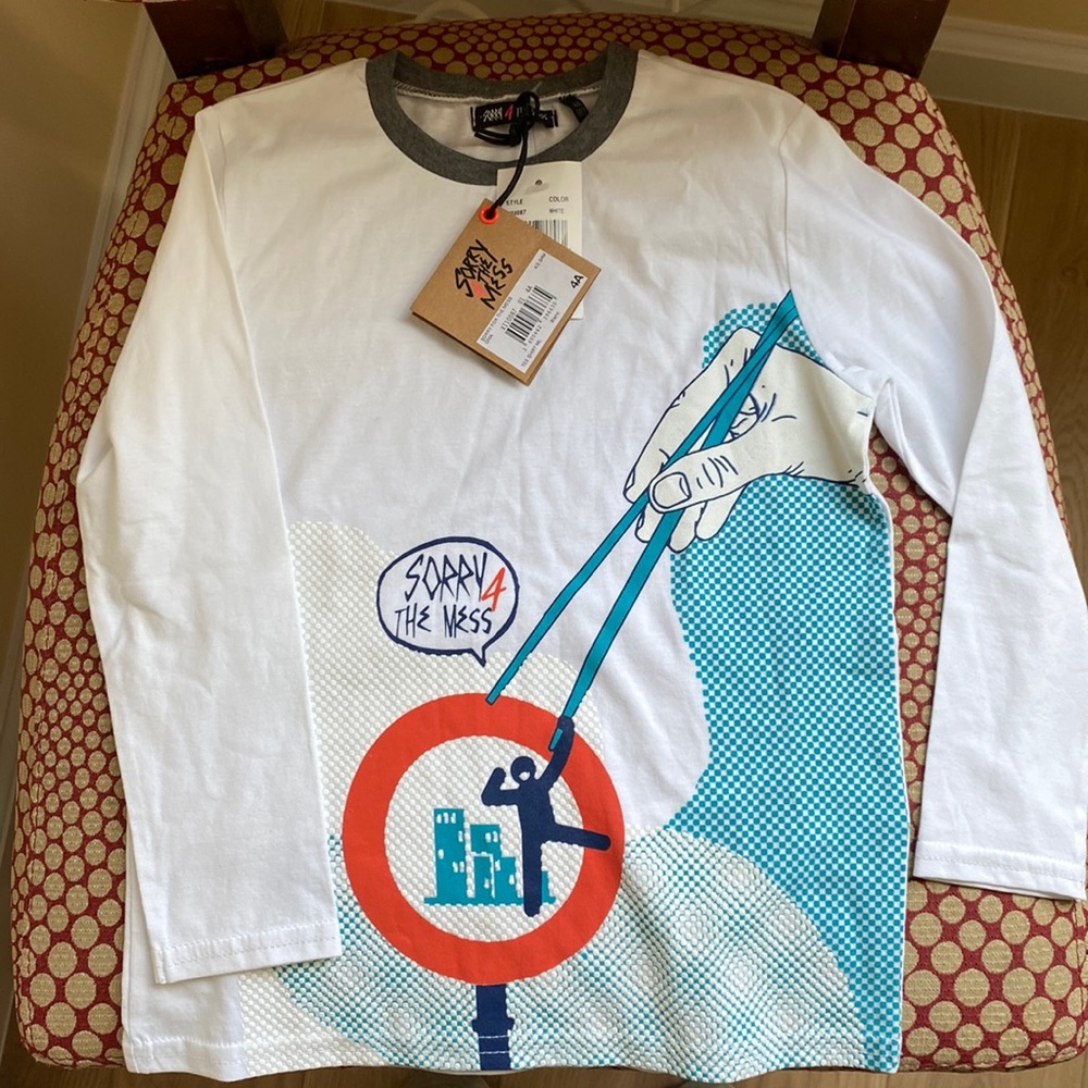 Brand new. Boys shirt. Ikks- sorry for the mess. 4T. New with tags. 100% cotton.